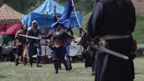 medieval larp battle reenactment