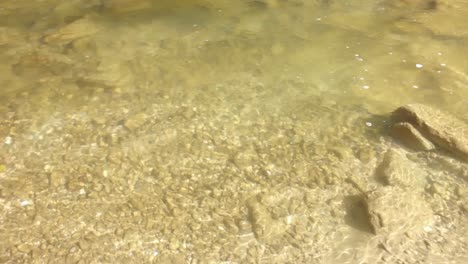 slow running mountain river