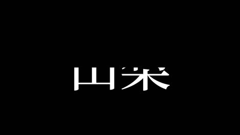 yamanashi japan kanji japanese text animation motion graphics