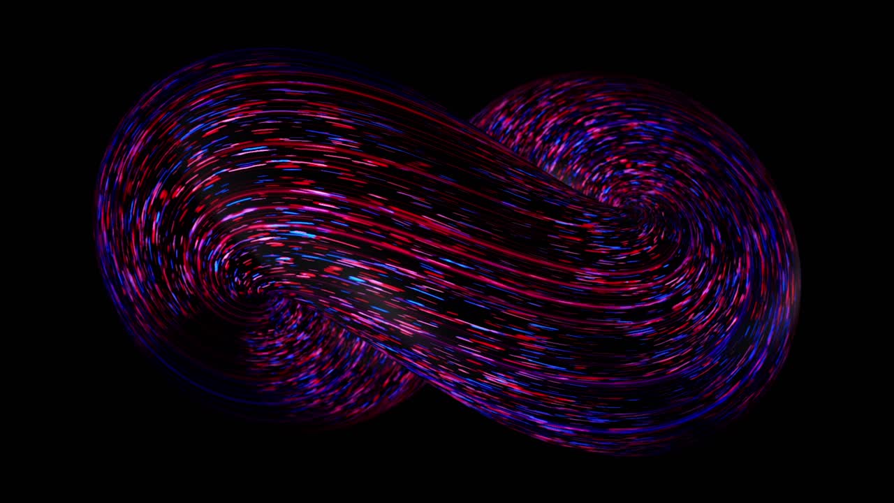 símbolo de infinito abstracto con líneas brillantes