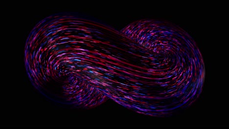 abstraktes unendlichkeitssymbol mit leuchtenden linien