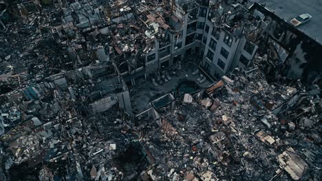 destroyed burned down residential area in american city