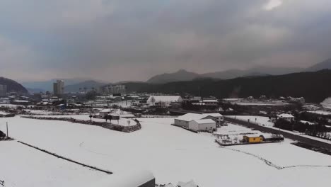 pyeongchang corea después de la nieve en invierno