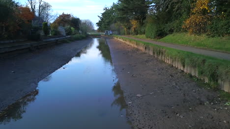 canal breach in middlewich cheshire england , repaired by british waterways