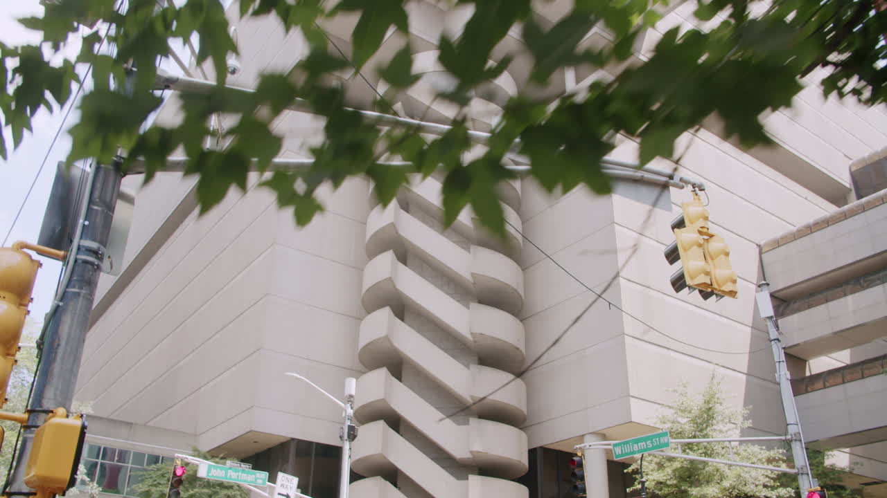 Modern Building with Spiral Staircase