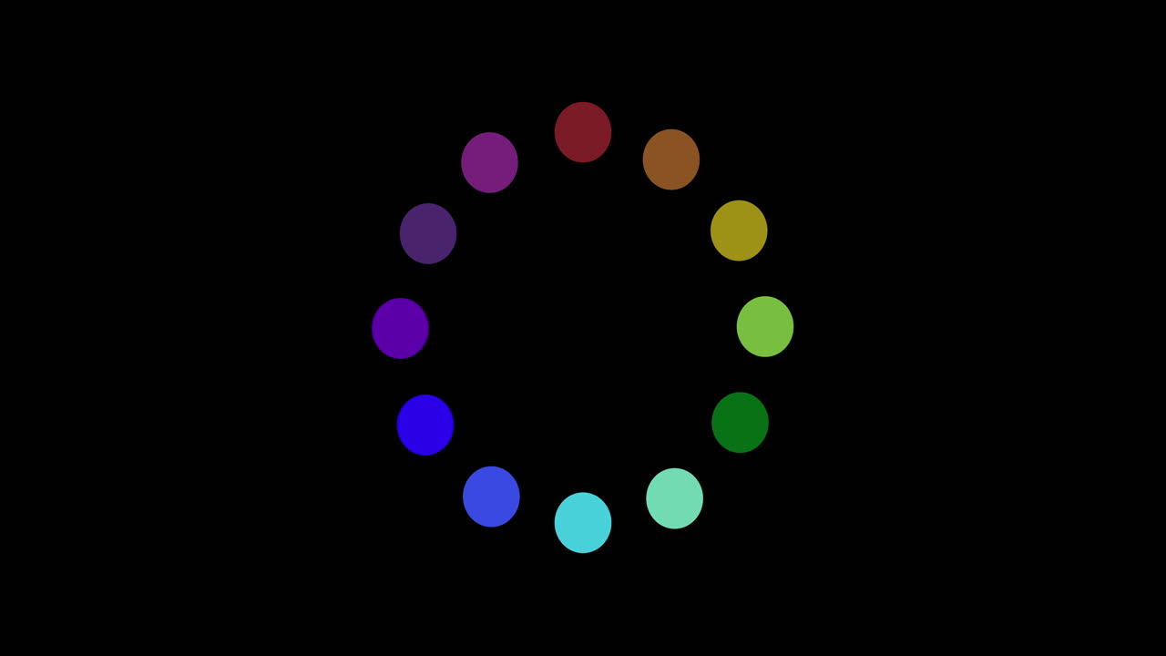 Circular arrangement of colors