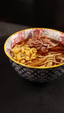 pork ramen with corn