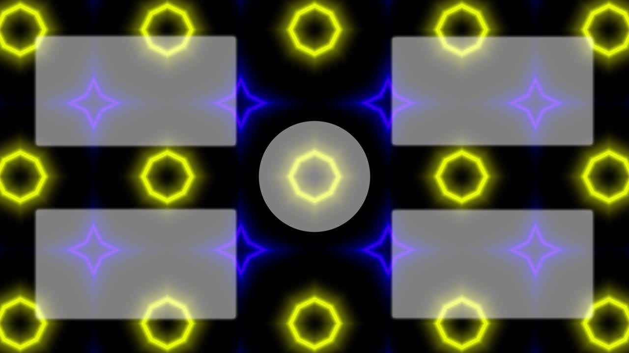 Vzor neonového nápisu, závěrečná karta, závěrečná obrazovka, pohybová grafika