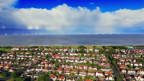 tormenta que se avecina sobre la ciudad costera de skegness