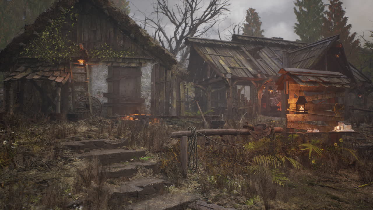 리투아니아 에 있는 울타리 를 가진  ⁇ 은 농장