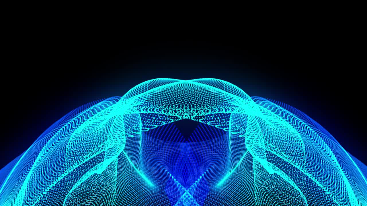 애니메이션 추상 플라즈마 입자 구