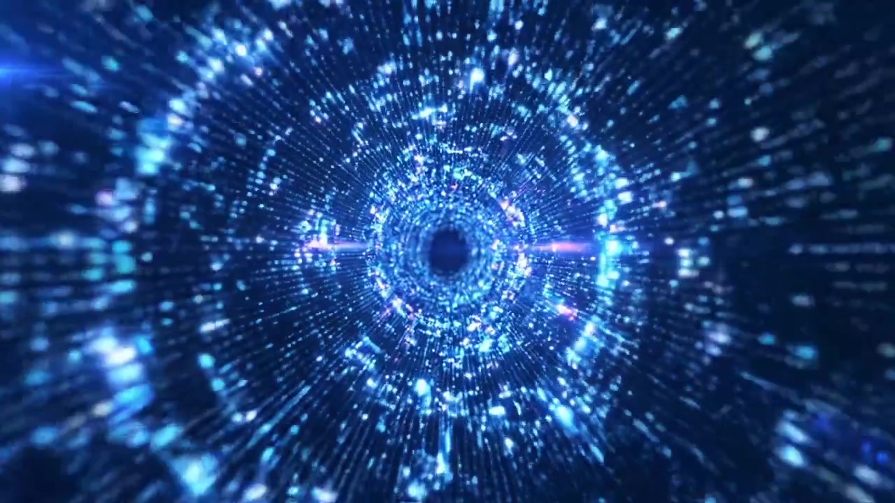 A Fascinating Journey Through a Hypothetical Cosmic Tunnel, Showcasing a Stunning Display of Light and Motion, Illustrating the Depths of Space and Time