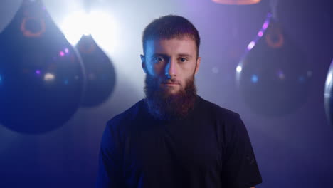 man in boxing gym