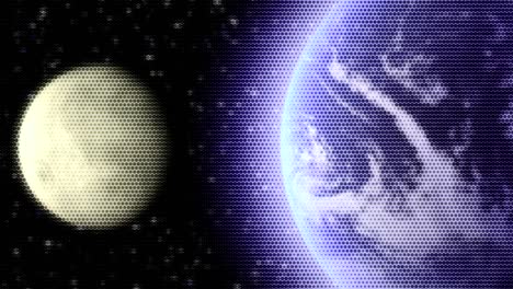 animated moving motion background showing planet earth from space