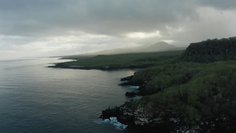 Galapagos-Inseln-Meeresküste-Aus-Der-Luft