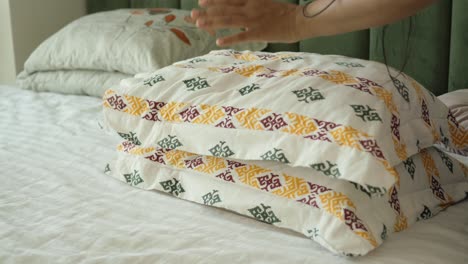 bed with pillows