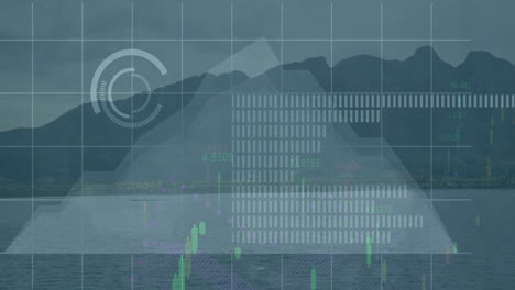 Animation-Der-Finanzdatenverarbeitung-Im-Querformat