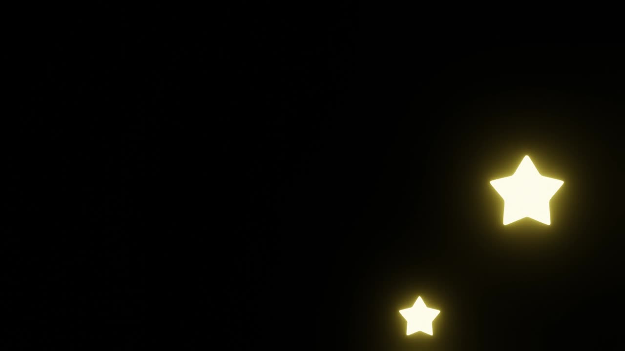 clasificación de estilo dorado elemento de estrella ilustración 3d renderización de video de resolución 4k. color dorado de cinco estrellas 3d con fondo aislado negro. ilustración 4d renderización para diseño de volantes, anuncios y etc.
