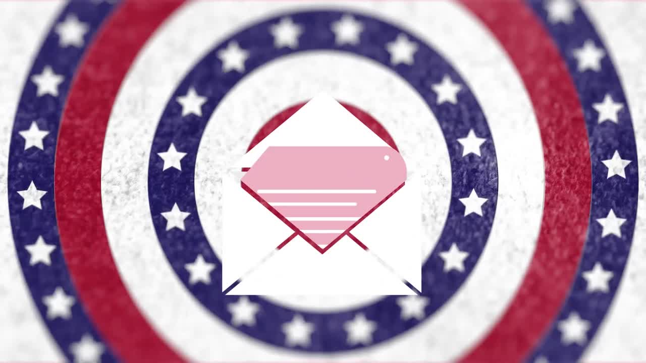 메시지 아이콘은  바탕에 회전하는 원에서 별에 대해 떠다니고 있습니다.