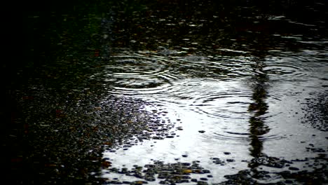 heavy rain hit the water in the rainy season