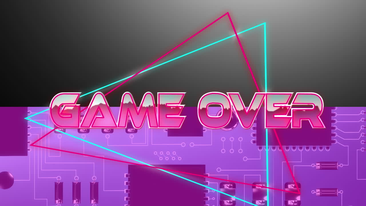 게임의 애니메이션, 기하학적 모양과 프로세서 코어에 대한 텍스트