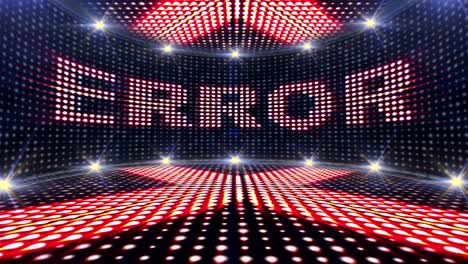 error texto y abstracto luces locas animación de bombilla