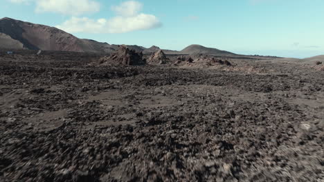 volcanic landscape aerial view