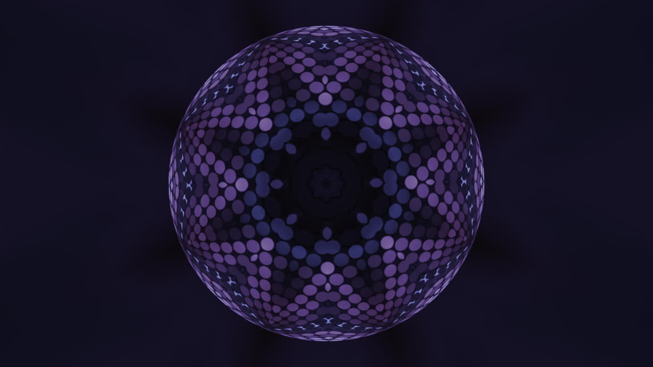 Purple Abstract Mandala Sphere