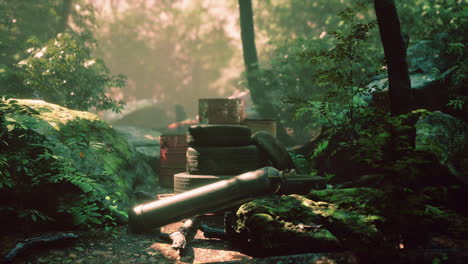 garbage dump in tropical forest