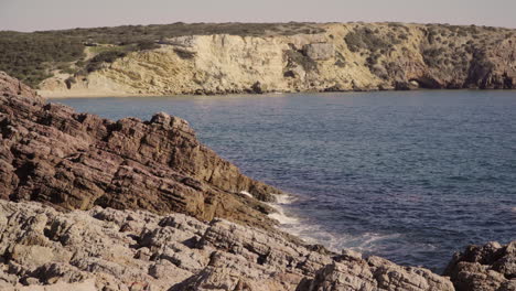 different rock and cliff formations along the coastline of the algarve portugal