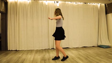 talented teenage female dancer dancing