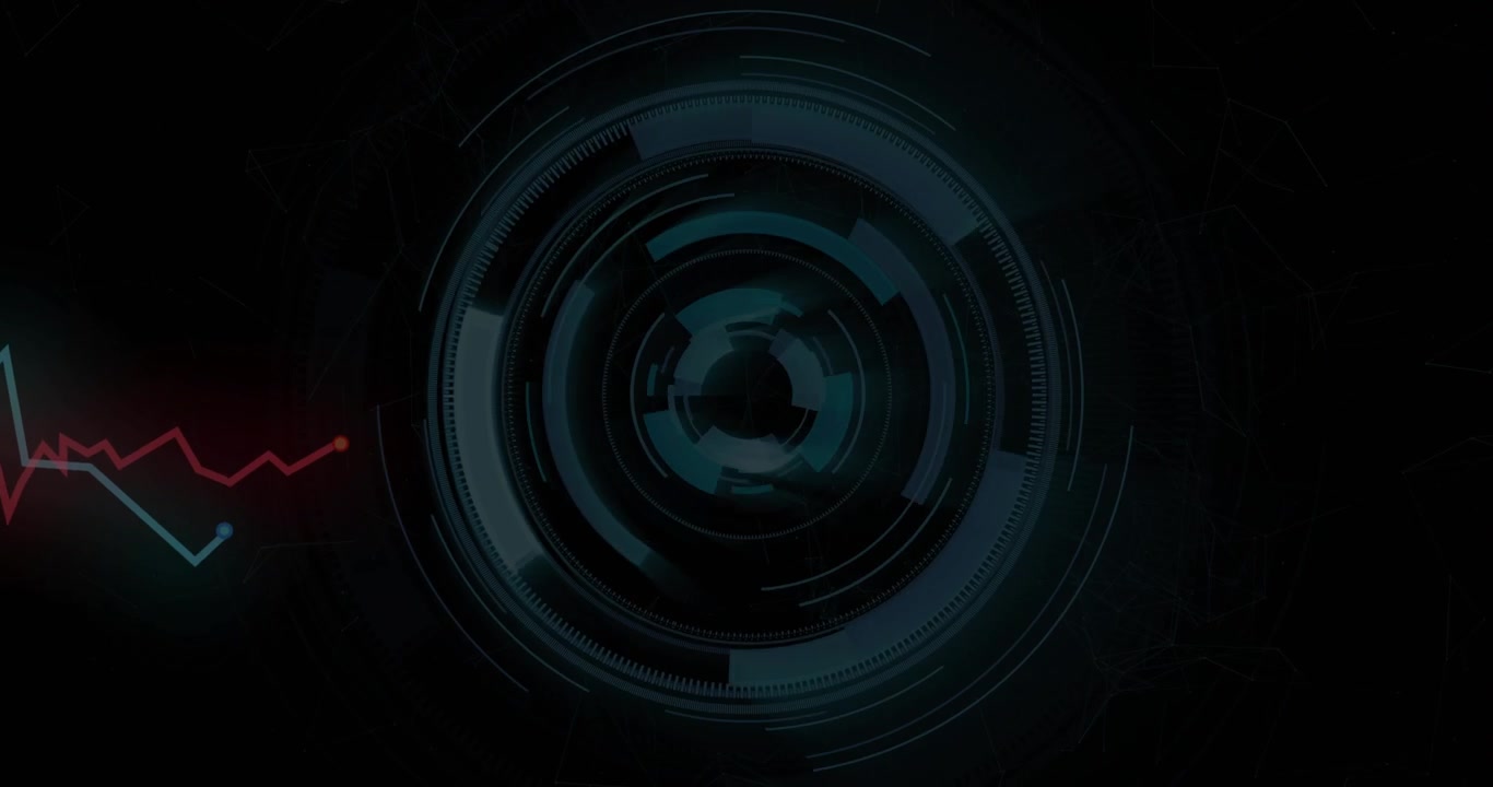 Startup activating teal rings rotating clockwise and waveform pulsing for data scan visualization