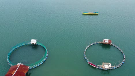 aerial view of fish ponds for bangus, milkfish