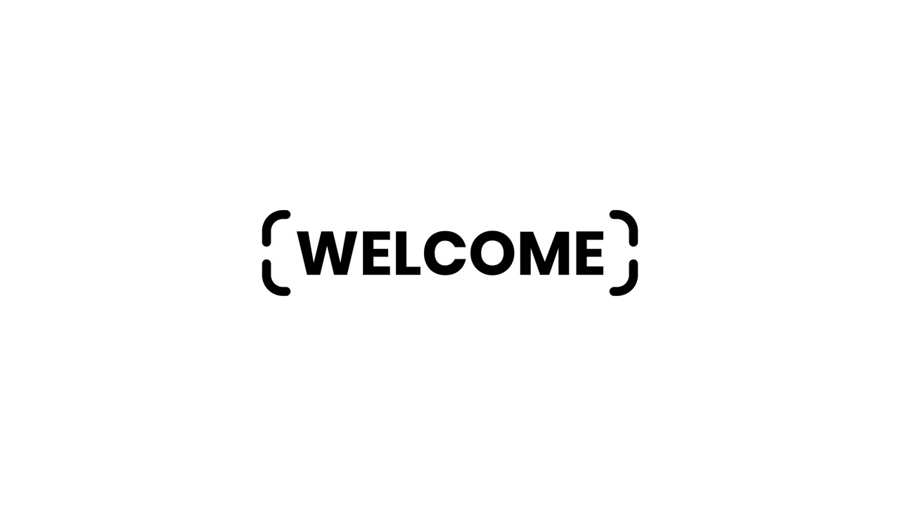 Animation de texte de bienvenue sympa, parfaite pour une animation d'ouverture, isolée sur fond blanc