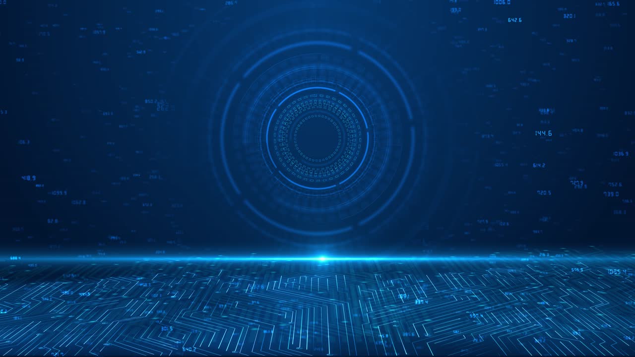 3d big data digital tunnel square futuristic matrix cyberspace digital data network connections