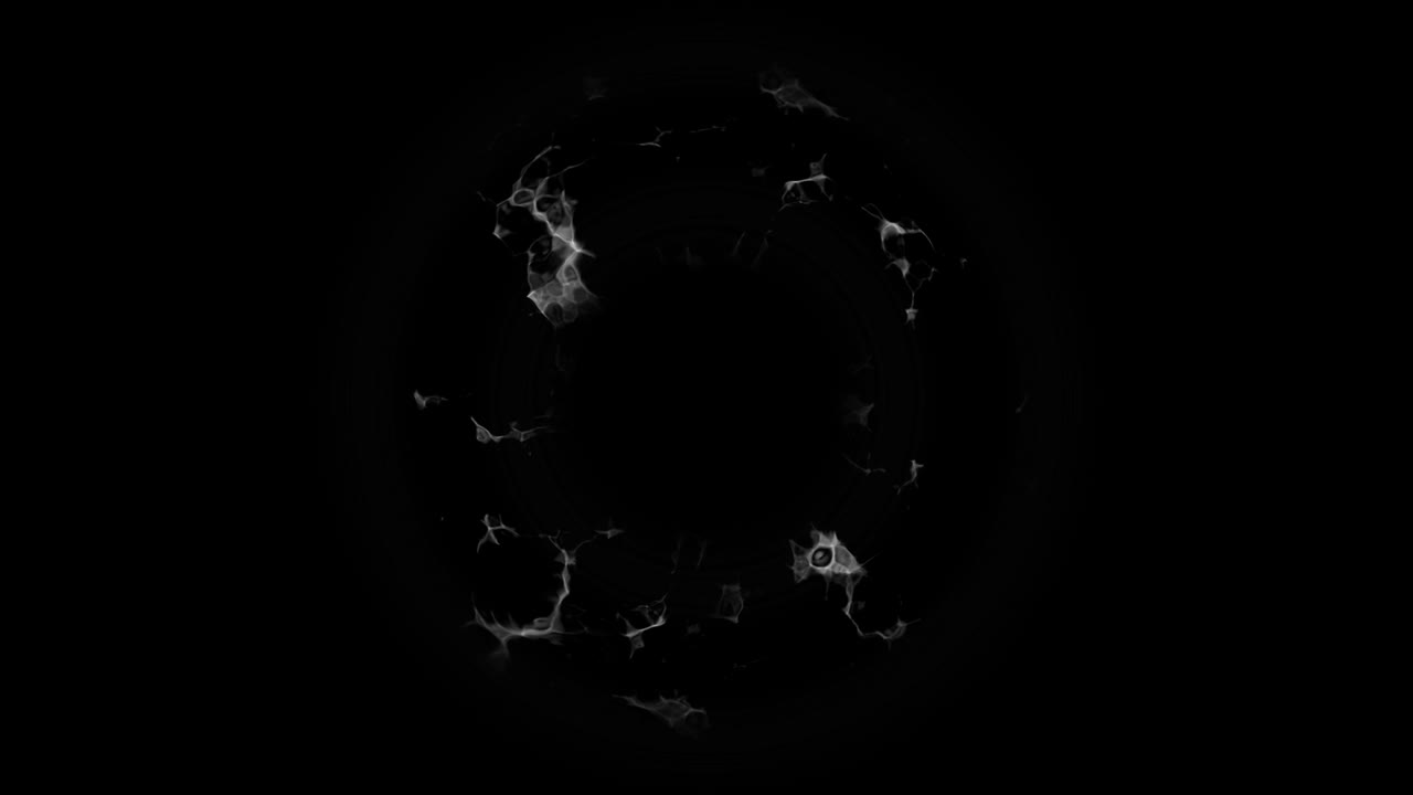 3d 연기 폭발 충격파 효과와 검은색 배경에 고립 된 분산 파동.