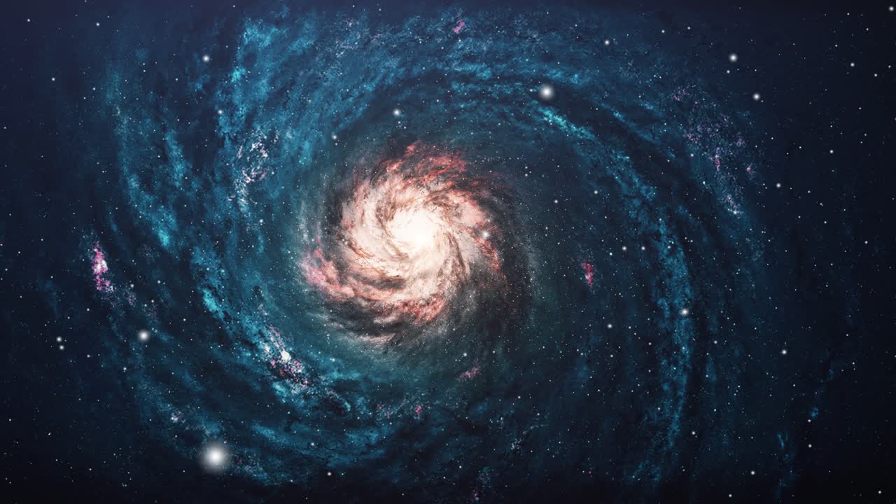 galaxia azul en el universo