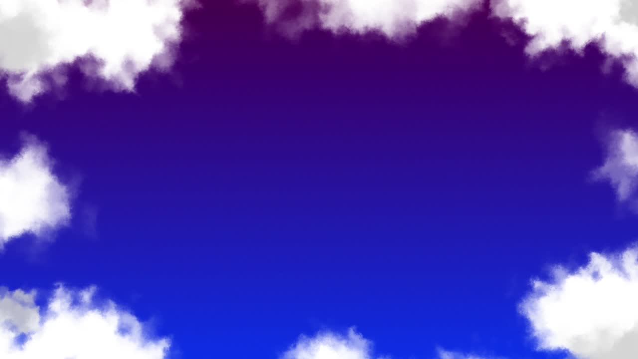 suaves y soñadoras nubes fondo del cielo animación gráficos de movimiento patrón visual tiempo naturaleza gradiente de color púrpura azul