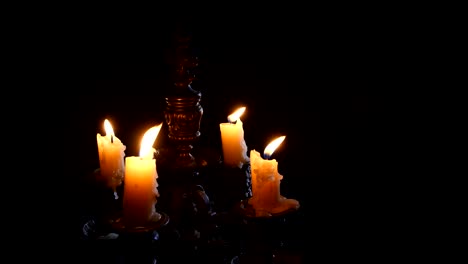 Ornate Vintage Chandelier with Candle Holders