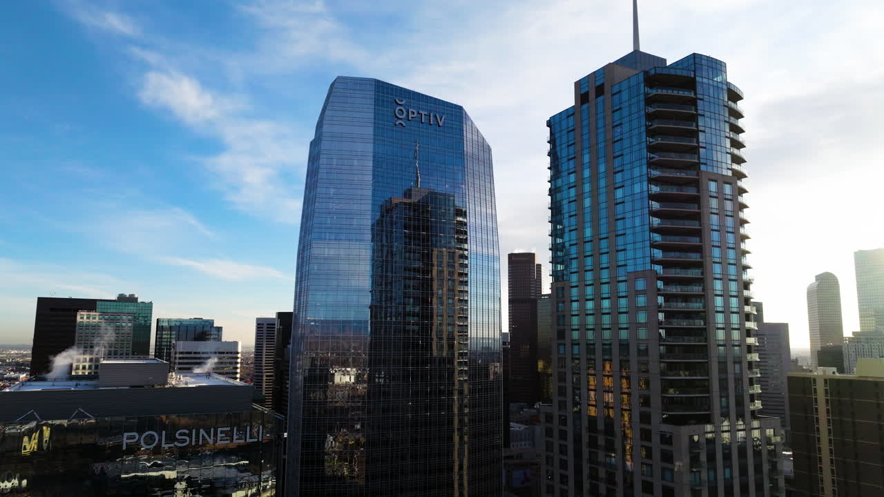 Soft colors above Denver urban landscape