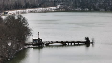 Fishing-Pier-On-Lake-Sequoyah-In-Winter