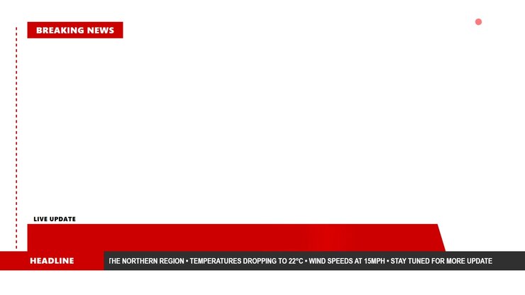 Breaking News Lower Third Graphic with Scrolling Text