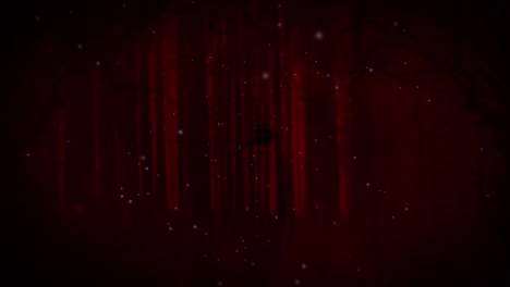 Animation-of-scary-halloween-red-falling-lights-over-black-background