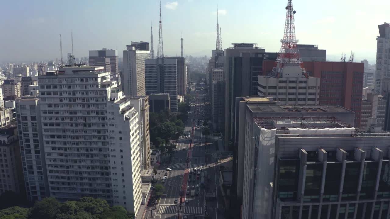 avenidas de negocios. ciudad de sao paulo, avenida de paulista, brasil.