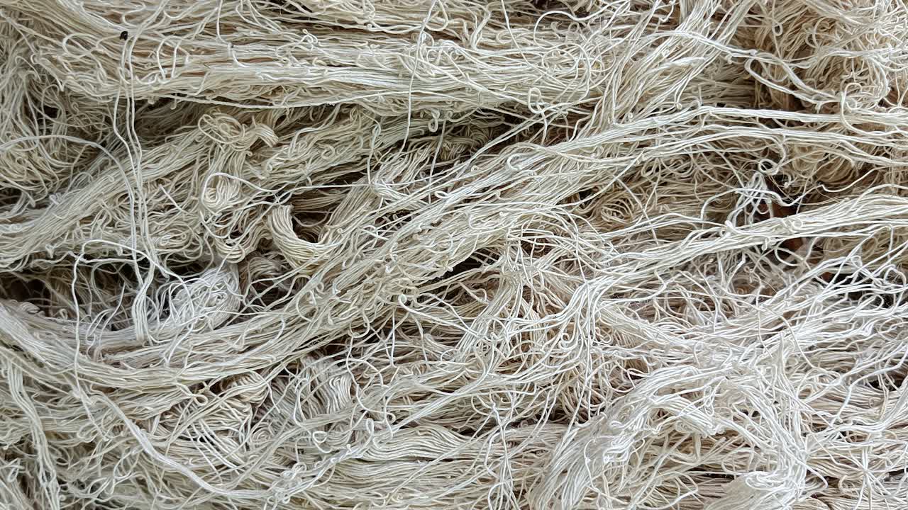 Sfondo con texture di lino: filo astratto su tessuto di lino