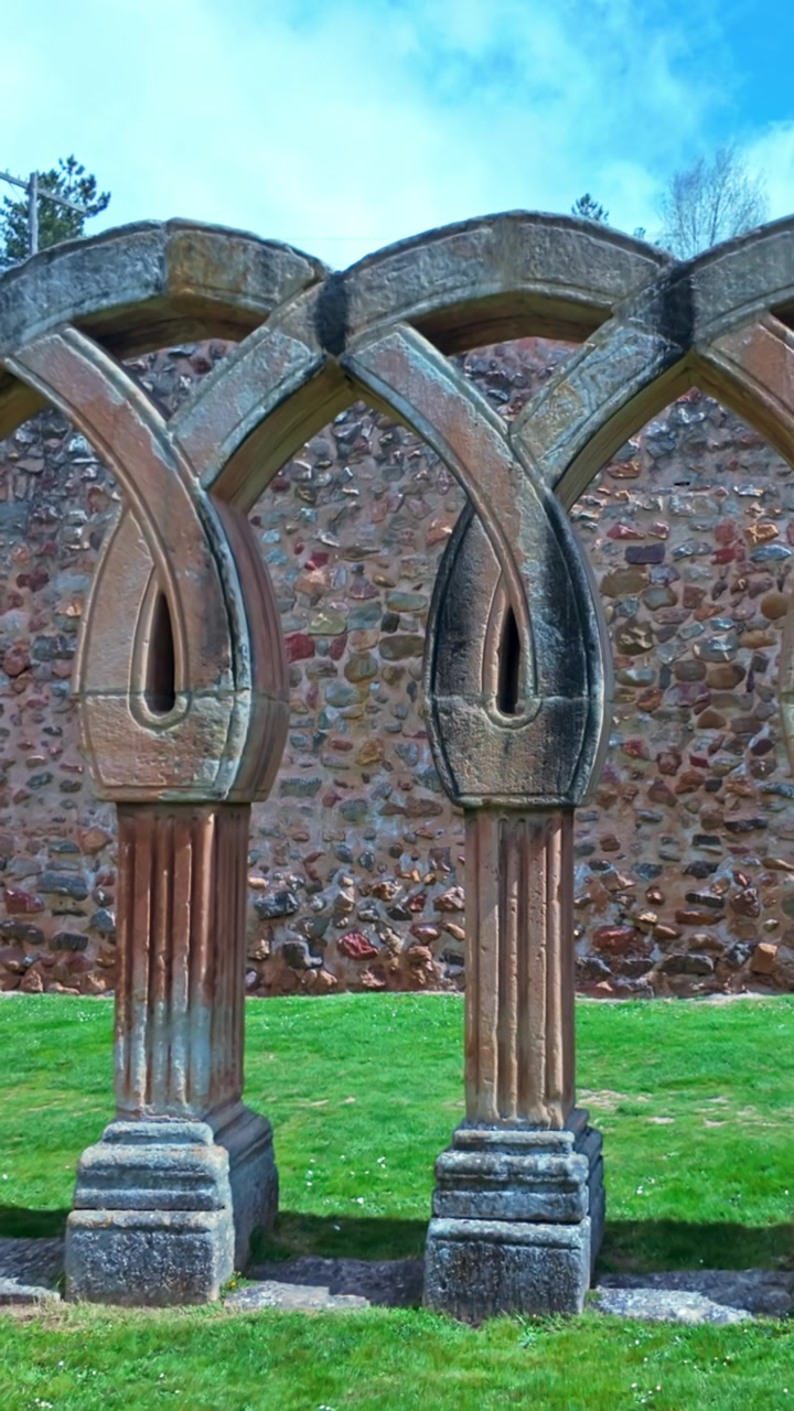 Romanesque cloister arches of San Juan de Duero in Soria