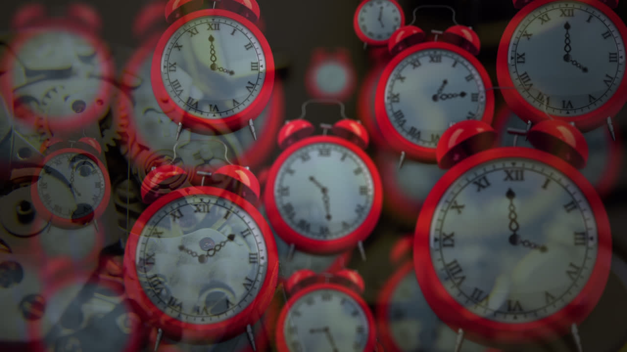 Animation of moving clocks with different time | Premium Stock Video ...
