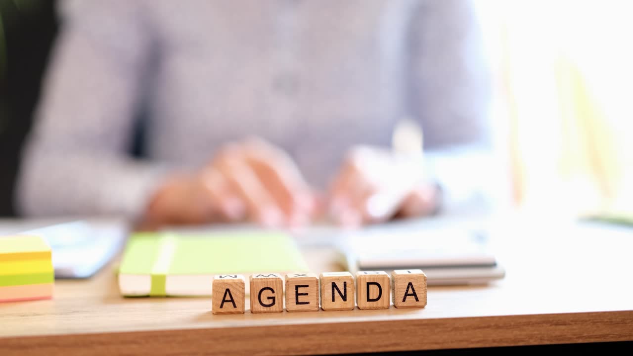 Agenda e planejamento de negócios