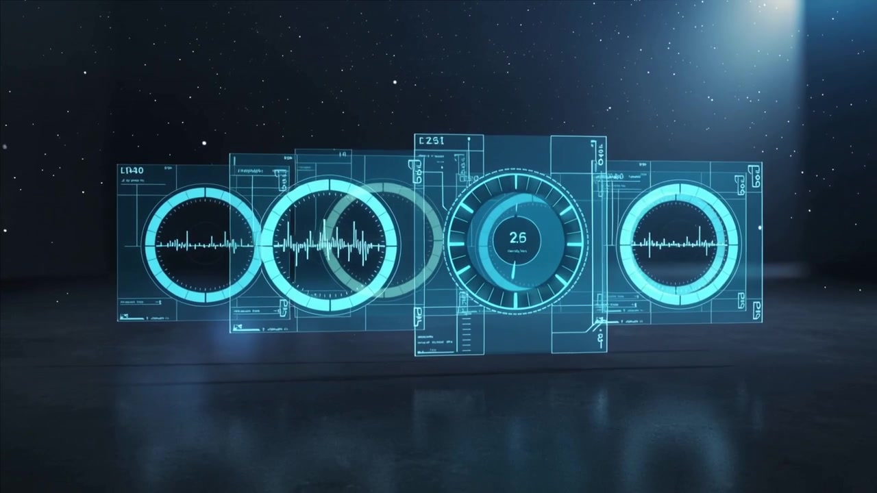 Powering holographic panels on stage, central gauge updating 2