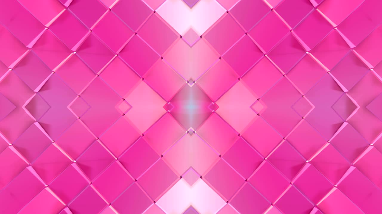 Abstract simple 3D background in red purple gradient color, low poly style as modern geometric background or mathematical environment with kaleidoscopic effect. 4K UHD or FullHD seamless loop. 28